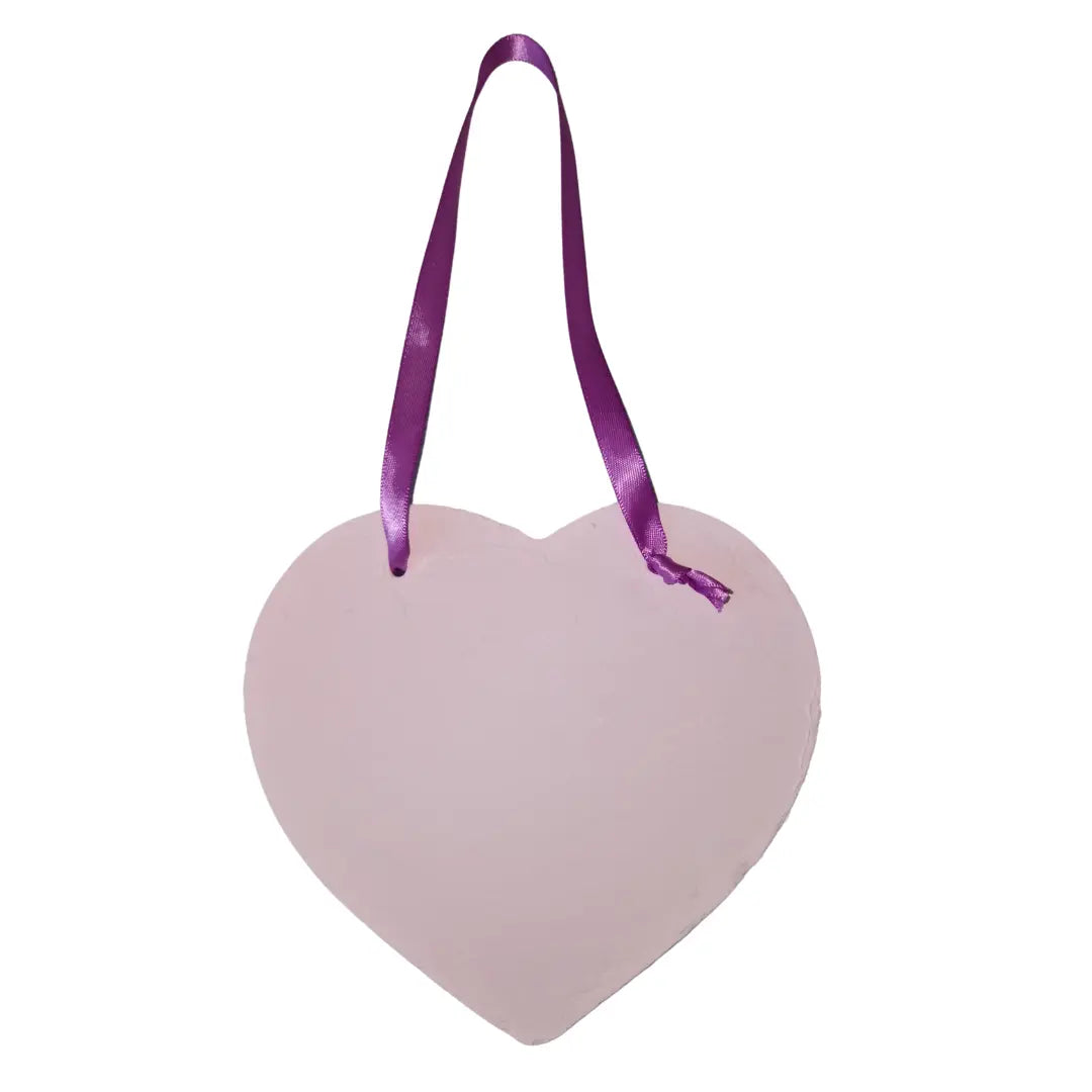 Engraved Heart Slate Hanging Sign – Custom Design