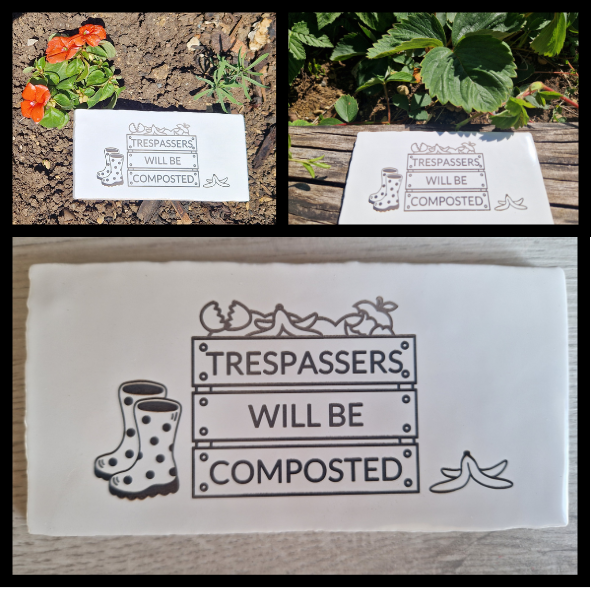 Engraved Ceramic Garden Tiles